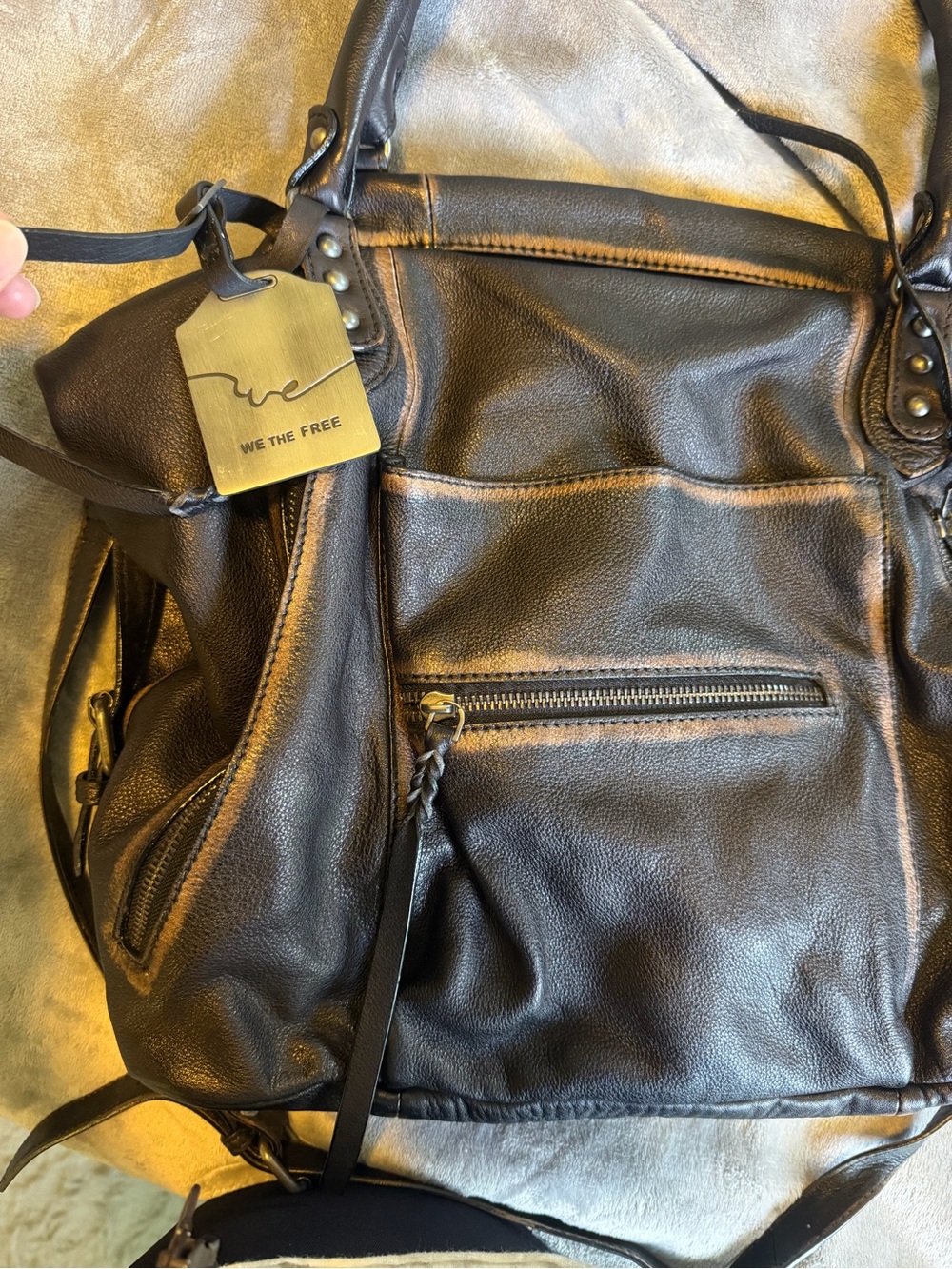 🤎 Free People Large Emerson Tote -COAL
